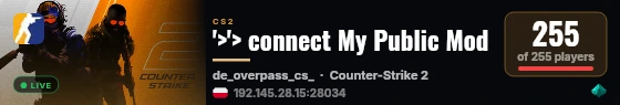 '>'> connect My Public Mod live status badge