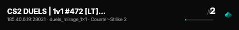 CS2 DUELS | 1v1 #472 [LT] — CYBERSHOKE.NET (ONLY MIRAGE) live status badge