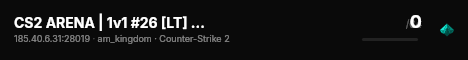 CS2 ARENA | 1v1 #26 [LT] — CYBERSHOKE.NET live status badge