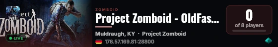 Project Zomboid - OldFashionedGaming live status badge