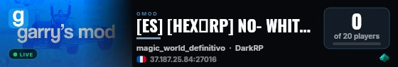 [ES] [HEX⛧RP] NO- WHITELIST live status badge