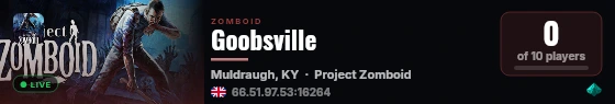 My PZ Server live status badge