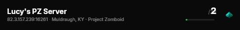 Lucy's PZ Server live status badge