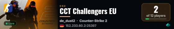 CCT Challengers EU live status badge