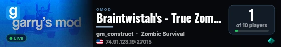 Braintwistah's - True Zombie Survival [IN DEVELOPMENT] live status badge