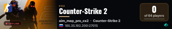 Counter-Strike 2 live status badge