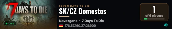 SK/CZ Domestos live status badge