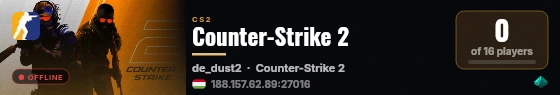 Counter-Strike 2 live status badge