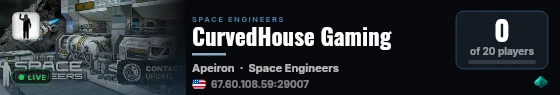 CurvedHouse Gaming live status badge