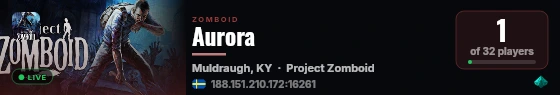 Aurora live status badge