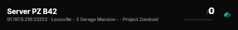 Server PZ B42 live status badge