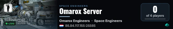 Omarox Server live status badge