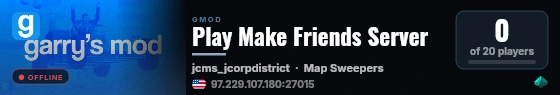 Play Make Friends Server live status badge