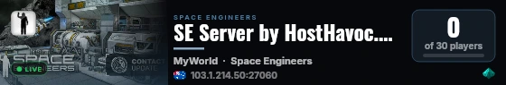 SE Server by HostHavoc.com live status badge