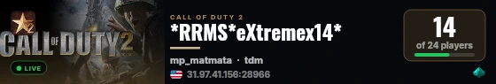 *RRMS*eXtremex14* live status badge