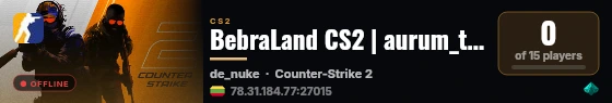BebraLand CS2 | aurum_team vs Kailos_team live status badge