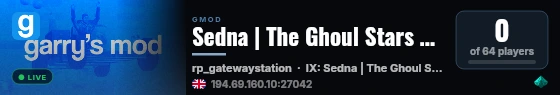 Sedna | The Ghoul Stars Crusade Event live status badge