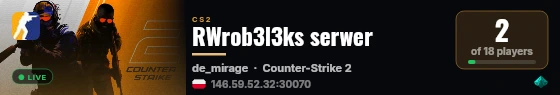 RWrob3l3ks serwer live status badge