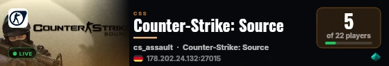 Counter-Strike: Source live status badge