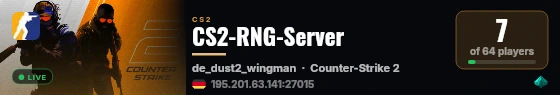 CS2-RNG-Server live status badge