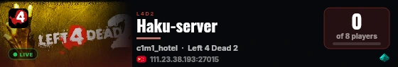 Haku-server live status badge