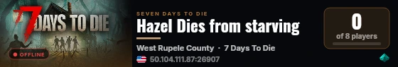 Hazel Dies from starving live status badge