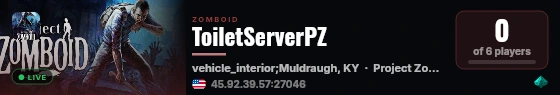 ToiletServerPZ live status badge