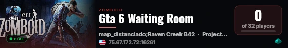 Gta 6 Waiting Room live status badge