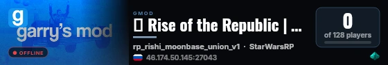 ✸ Rise of the Republic | dev live status badge