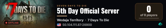 5th Day Official Server live status badge