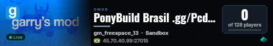 PonyBuild Brasil .gg/PcdjGwB5zu live status badge