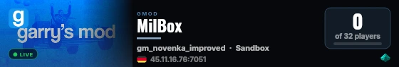 MilBox live status badge