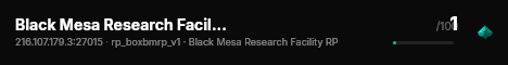 Black Mesa Research Facility RP live status badge