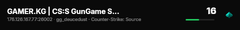 GAMER.KG | CS:S GunGame Server live status badge