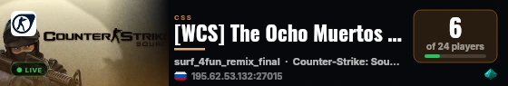 [WCS] The Ocho Muertos [900+ Races][FastXP] live status badge