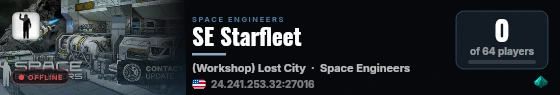 SE Starfleet live status badge