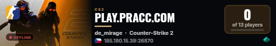 PLAY.PRACC.COM live status badge
