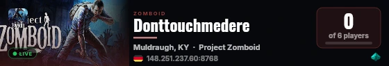 Donttouchmedere live status badge
