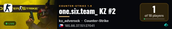 one.six.team_ KZ #2 live status badge