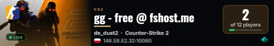 gg - free @ fshost.me live status badge