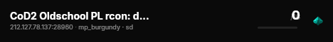 CoD2 Oldschool PL rcon: dupa123 live status badge