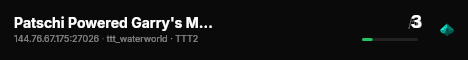 Patschi Powered Garry's Mod Server live status badge