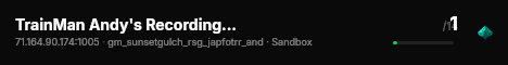 TrainMan Andy's Recording Server live status badge