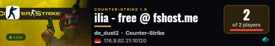 ilia - free @ fshost.me live status badge