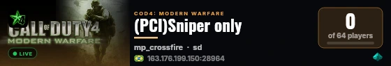 (PCI)Sniper only live status badge