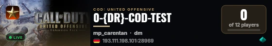 0-{DR}-COD-TEST live status badge