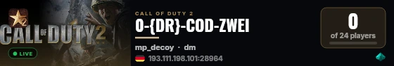 0-{DR}-COD-ZWEI live status badge
