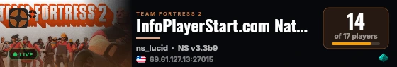 InfoPlayerStart.com Natural Selection :: Classic | Atlanta, US live status badge