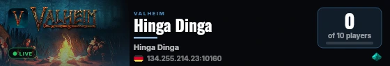 Hinga Dinga live status badge