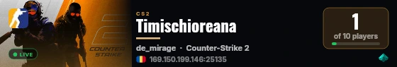 Timischioreana live status badge